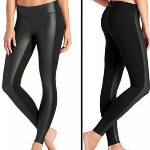 faux leather front pants